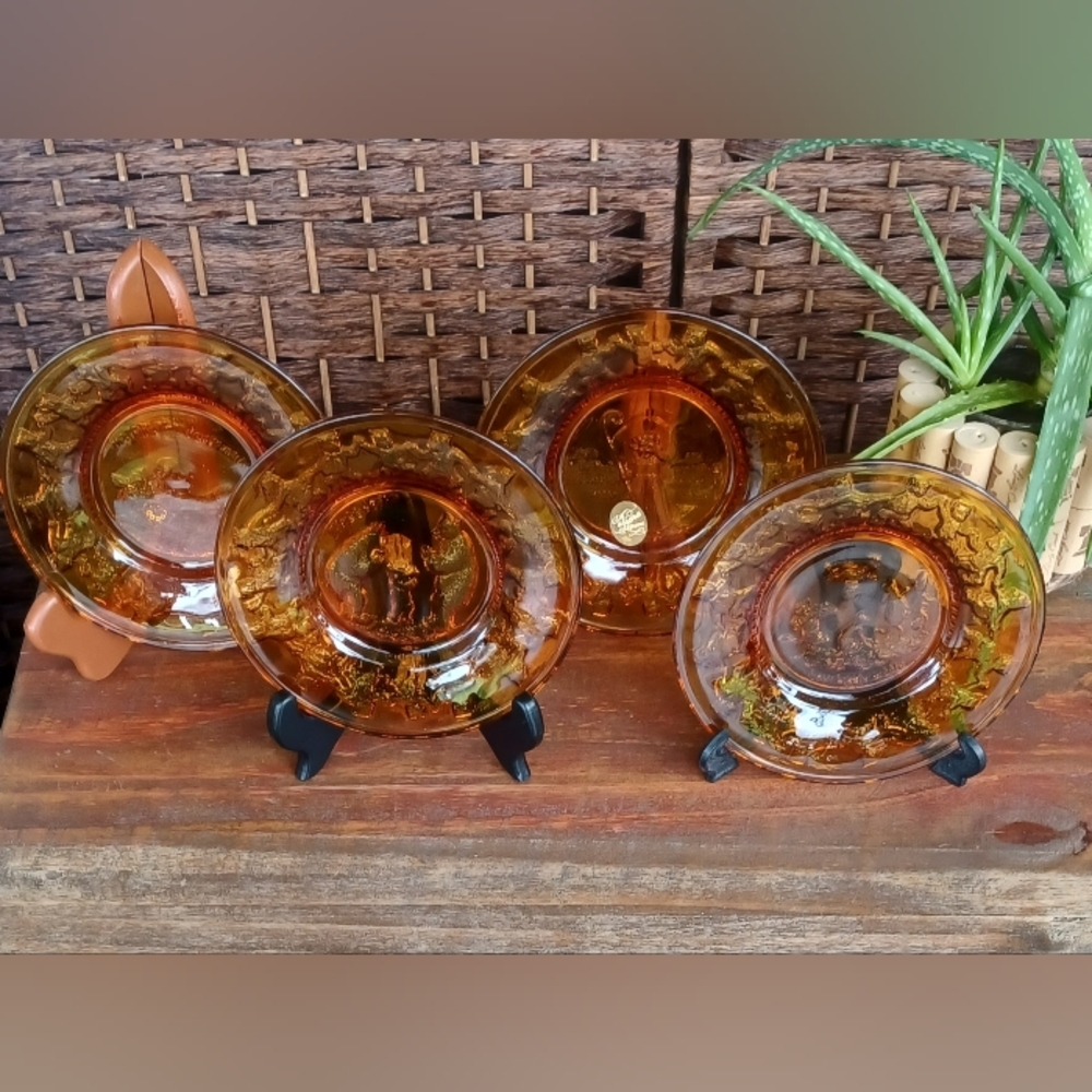 Vintage Indiana Glass for Tiara Nursery Rhyme Plates (4) and Mugs (4)